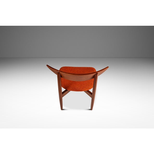 Brown Rare Danish Mid-Century Modern Desk / Side Chair in Teak & New Fabric by Harry Østergaard for Randers Møbelfabrik, Denmark, C. 1960s For Sale - Image 8 of 18