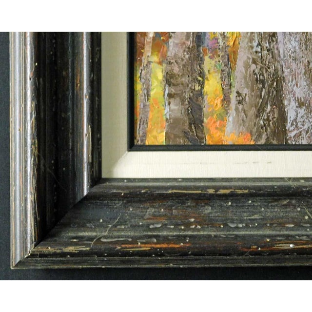 2010s Paul Guy Gantner "Trees in Color" Original Oil Painting on Canvas Framed Hand Signed For Sale - Image 5 of 7