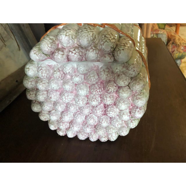 Majolica Asparagus Covered Serving Dish or Cookie Jar For Sale In Atlanta - Image 6 of 10