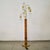 1970’s Mid-Century Modern Rattan & Gold Waterfall Floor Lamp For Sale In Los Angeles - Image 6 of 12