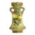 Art Nouveau Julius Strnact Majolica Vase With Green Apples, Bohemia For Sale