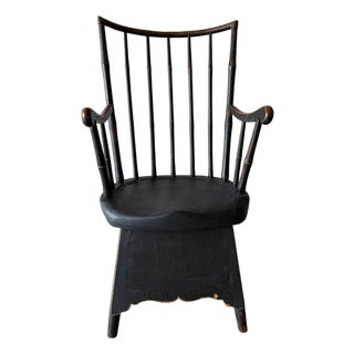 19thc High Back Windsor Arm Chair From n.e. For Sale