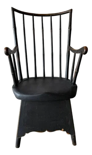 19thc High Back Windsor Arm Chair From n.e.