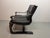 Mid-Century Black Leather Armchairs with Black Lacquered Wooden Frames by Åke Fribytter for Nelo, Sweden, 1970s, Set of 2 For Sale - Image 4 of 13