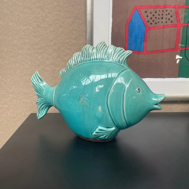 Fish in Glazed Ceramic, 1970s For Sale - Image 6 of 7