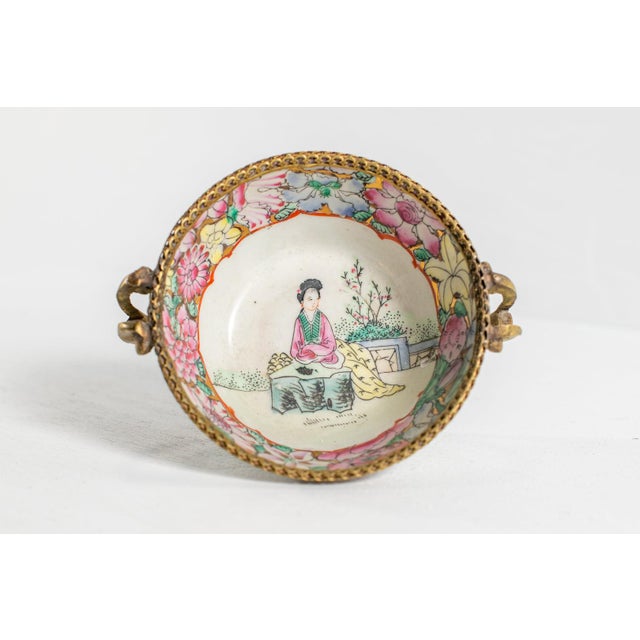 Late 19th Century Antique 19th Century Chinese Porcelain Cup - Gilt Bronze Mount For Sale - Image 5 of 7