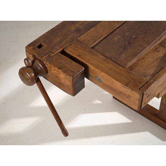 1920s Elm Carpenter's Workbench, 1920s For Sale - Image 5 of 18