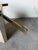 Cream 1980s Vintage Italian Postmodern Geometric Marble & Brass Dining Table Base For Sale - Image 8 of 17