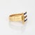 1970s Vintage Nautical Flag Ring Signal C Charlie 18k Yellow Gold 6.5 Marine Jewelry For Sale - Image 5 of 7