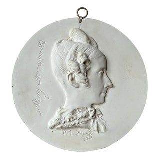 Plaster Roundel Cast of Mary Somerville, 2010s For Sale