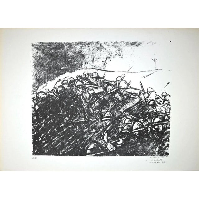 The Wave is an original artwork realized by Italian artist Pietro Morando (Alessandria 1889- 1980). Original Lithograph....