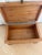 Brown Small Rustic Vintage Dovetail Joinery Desk Dresser Top Wooden Travel Trunk Chest For Sale - Image 8 of 12