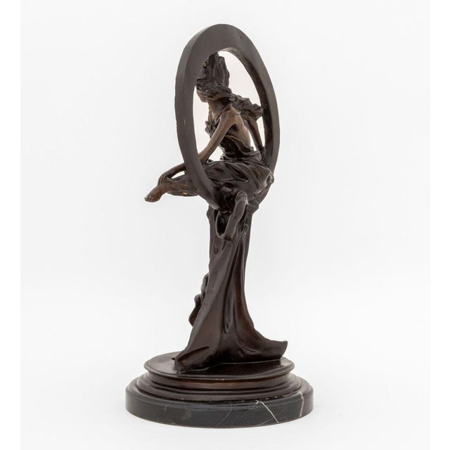 Art Nouveau Style Venus on the Moon Bronze For Sale In New York - Image 6 of 8