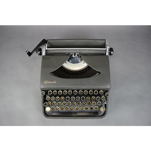 Vintage Calanda Typewriter in Metal, 1950s For Sale - Image 6 of 13