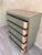 1970s Sage Green Tall Dresser | Organic Modern Chest of Drawers With Natural Wood Accents For Sale - Image 10 of 10