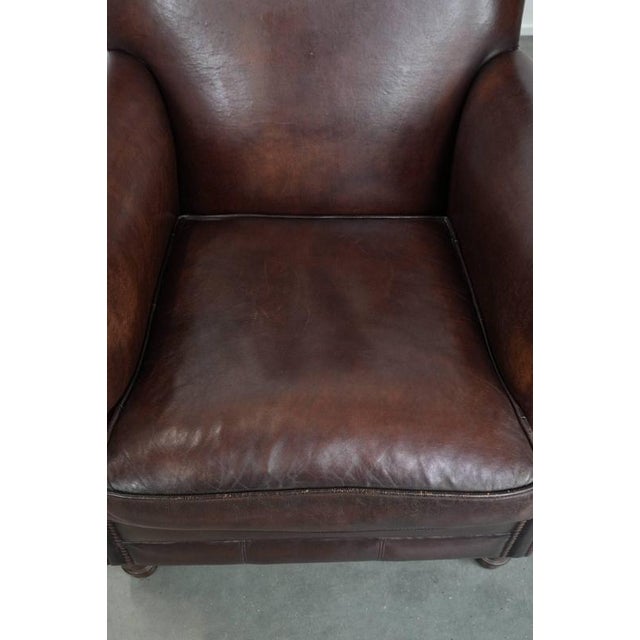 Sheepskin Armchair with Decorative Nails For Sale - Image 6 of 16