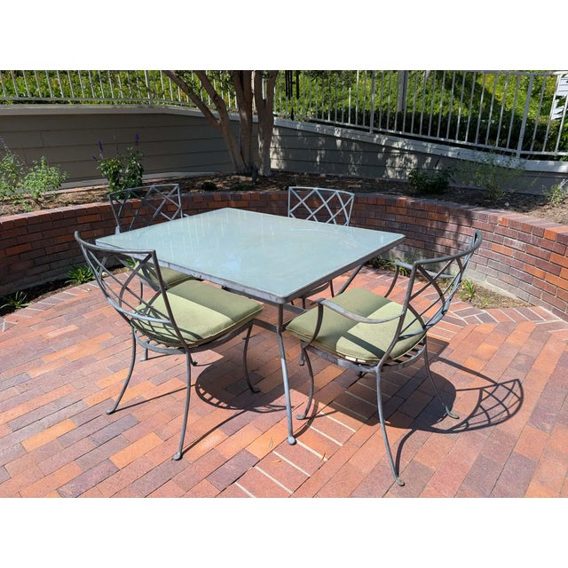 Mid-Century Wrought-Iron Patio Set For Sale In Los Angeles - Image 6 of 11