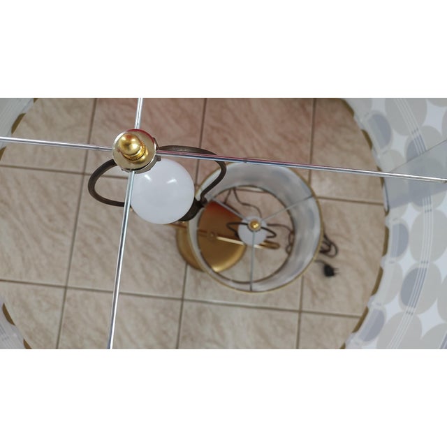 Metal 1960s MCM Two Tiered Lamp For Sale - Image 7 of 8