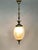 Suspension, brass chandelier and engraved glass globe with 2 lights. Louis XV style Very beautiful brass pendant light and...
