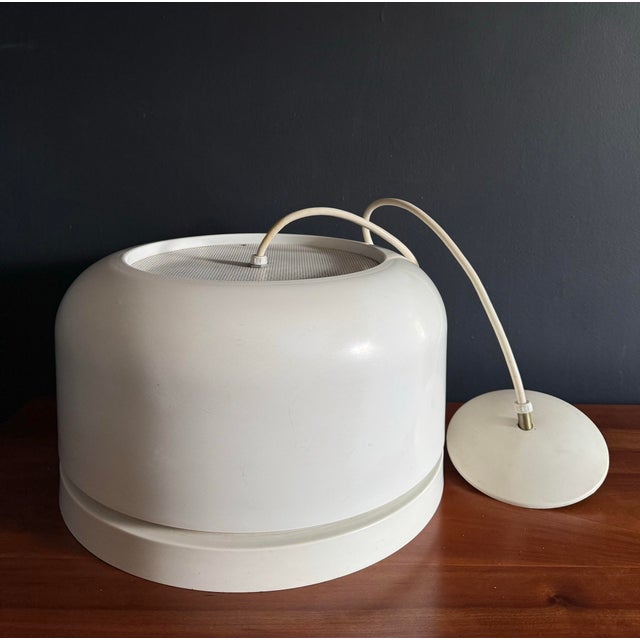 Metal Large Vintage Hanging Dome Pendant by Lightolier For Sale - Image 7 of 8