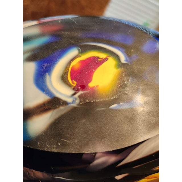 Glass Monumental 14" Signed v. Nason Murano Art Glass Cubist Vase 9.5lb Picasso Homage For Sale - Image 7 of 9