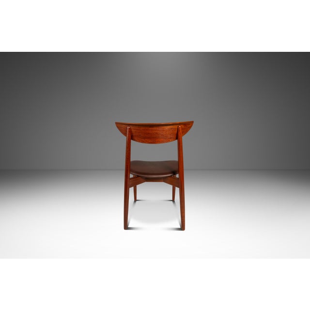 Mid-Century Modern Rare Set of Six (6) Danish Mid-Century Modern Model 58 Dining Chairs in Teak by Harry Østergaard for Randers Møbelfabrik, Denmark, C. 1960s For Sale - Image 3 of 18