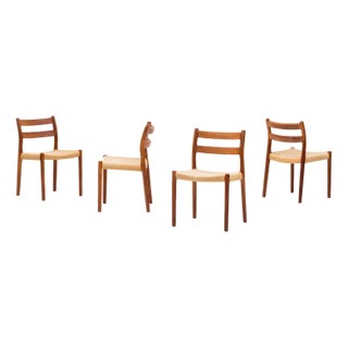 Scandinavian Teak Dining Chairs by Niels O. Møller for J.L. Møllers Denmark, 1950s, Set of 4 For Sale