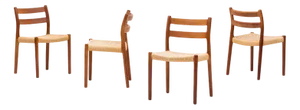 Scandinavian Teak Dining Chairs by Niels O. Møller for J.L. Møllers Denmark, 1950s, Set of 4