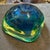 1970s Modern Blue and Green Lime Sommerso Murano Glass Ashtray by Seguso For Sale - Image 6 of 11