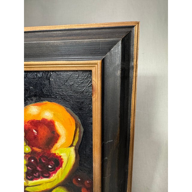 Mid Century Realism Still Life Framed Original Oil Painting For Sale - Image 9 of 12