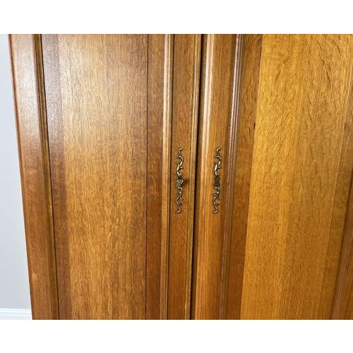 Brown Vintage French Louis XVI Style Wardrobe For Sale - Image 8 of 10