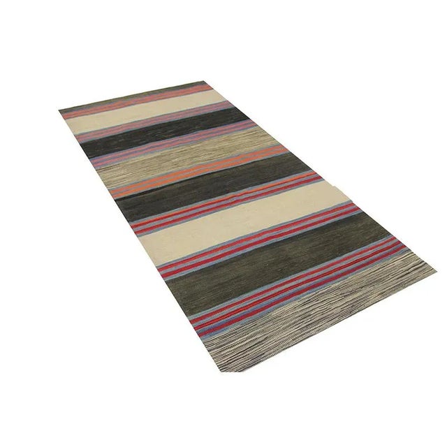 Handwoven Scandinavian Style Kilim Runner Rug 3'4" X 6'9" For Sale In Dallas - Image 6 of 9