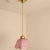 1970s Art Deco Hand-Blown Pink Ruffled Murano Glass Pendant, 1970s For Sale - Image 5 of 13
