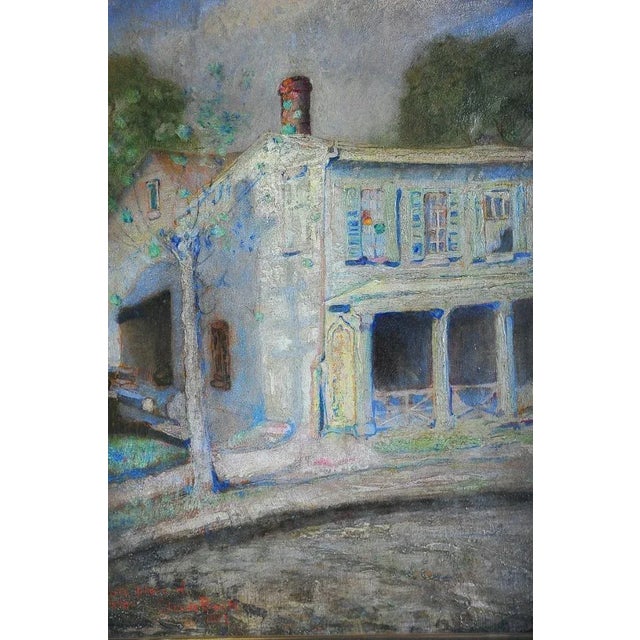 Modern Claude Buck Birthplace House in the Bronx- C.1913 Oil Painting For Sale - Image 3 of 7