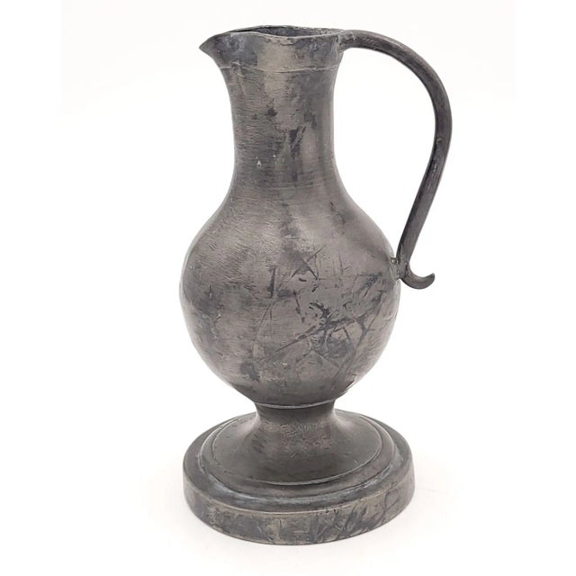 Metal Pair of Pewter Pitchers, France Circa 1800 For Sale - Image 7 of 12