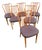 Vintage Wooden Chairs in the style of Charles Ramos, 1950s, Set of 6 For Sale