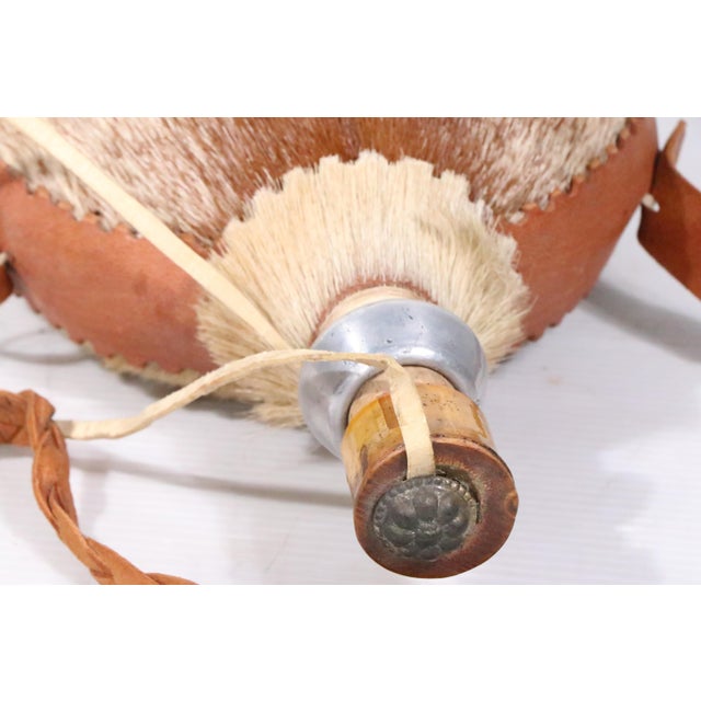 Vintage Hide Covered Canteen For Sale - Image 10 of 10