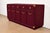 Campaign Professionally Refinished 1970s Drexel Accolade Campaign Buffet / Sideboard - Custom Luxurious Wine Burgundy For Sale - Image 3 of 10