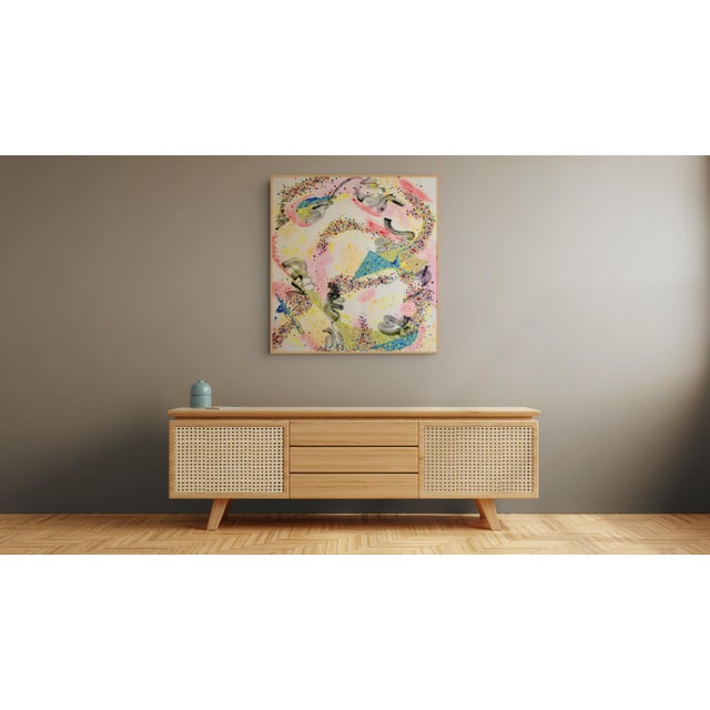 Abstract Contemporary Abstract Acrylic on Canvas "Skopelos 2: Shift in the Current" by Jessica Snow For Sale - Image 3 of 4
