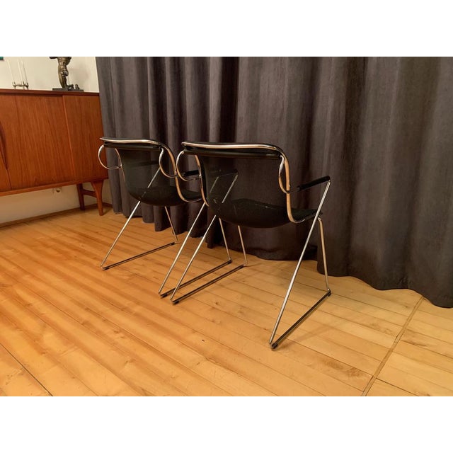 Set of Penelope Chairs attributed to Charles Pollock for Castelli, Italy, 1982 For Sale - Image 9 of 16