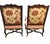 Antique French Louis XV Style Carved Walnut Fauteuil Armchairs, Tree of Life and Leopard Upholstery – Pair For Sale - Image 4 of 10