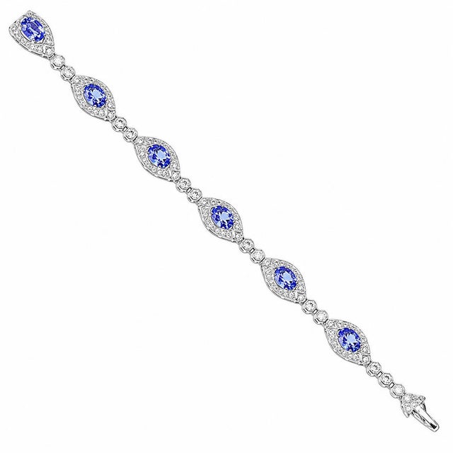 Contemporary 18k Tanzanite Bracelet For Sale - Image 3 of 3