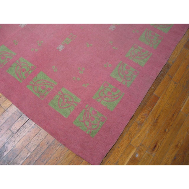 1900 - 1909 Early 20th Century Donegal Arts & Crafts Flat-Weave Designed by George Walton For Sale - Image 5 of 7