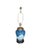 Wildwood Chinoiserie Blue/White Ginger Jar Gold Accent Finial Harp Switch on Brown Wood Stand Lamp Vintage. Operable.
