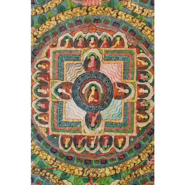 A hand-crafted masterpiece, this authentic tibetan buddhist painting is richly decorated with magnificent detail and...