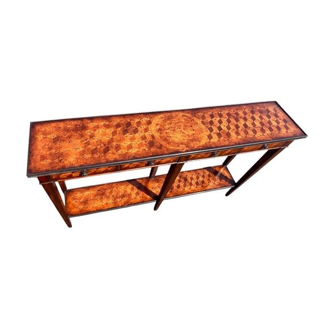 Late 20th Century Theodore Alexander Parquetry Console / Sofa Table For Sale - Image 12 of 16