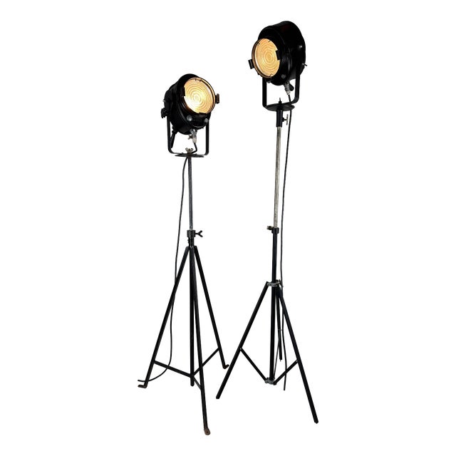 Vintage Theater Spot Lights from Cremer Paris, 1950s, Set of 2 For Sale