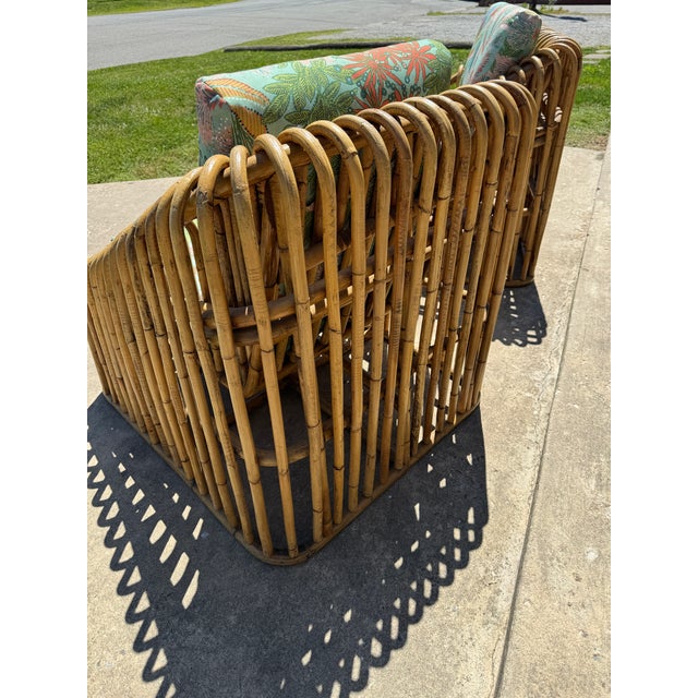 Wood Henry Olko Style Rib Cage Bamboo Lounge Chairs - A Pair For Sale - Image 7 of 12