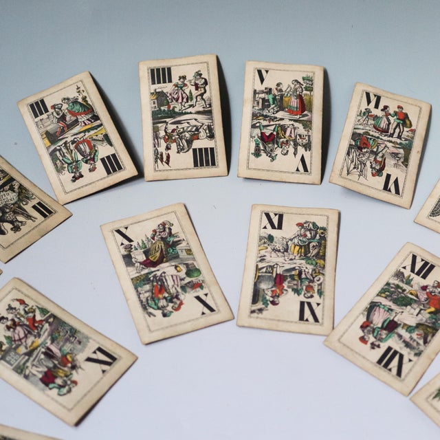 Antique Austrian C. Titze & Schinkay Tarock Playing Cards, Vienna, Circa 1880s For Sale - Image 15 of 17