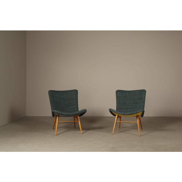 Lounge Chairs by Miroslav Navrátil for Český Nábytek, Former Czechoslovakia, 1950s, Set of 2 For Sale - Image 9 of 16